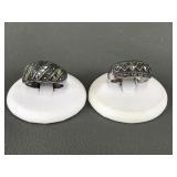 Vintage Sterling Silver & Marcasite Rings