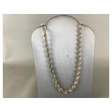 Vintage Sterling Silver Twisted Rope Necklace