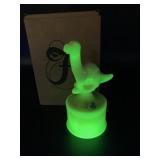 Fenton Glowing Burmese Dinosaur Figurine