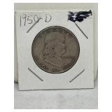 1950d Franklin Half Dollar