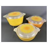 Vintage Pyrex Daisy Round Casserole Dishes
