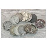 Lot Of (12) Morgan Dollars 90% Silver Cull Coins