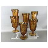 Mcm Amber Glass Water Goblets