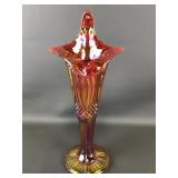 Vintage Carnival Glass Jack-in-the-pulpit Vase