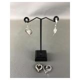 Sterling Silver Heart Earrings & Pendants