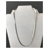 Sterling Silver Herringbone Chain Necklace