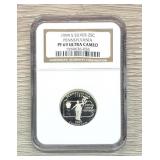 1999-S Silver 25c Pennsylvania PF 69 Ultra Cameo