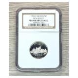 1999-S Silver 25c New Jersey PF 69 Ultra Cameo