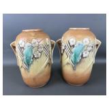 Vintage Roseville Pottery Clemana Mini Vases