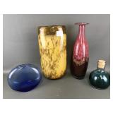 Mid-century Ds Amber Vase & More Colorful Vases