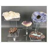 Copper Ore, Sodalite Votive Holder & Raw Minerals