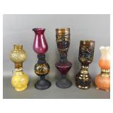 Vintage Glass Miniature Oil Lamps