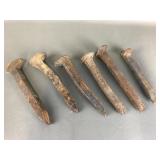 Set Of Old Railroad Spikes