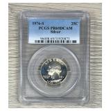 1976-s Silver Quarter Pcgs Pr69dcam