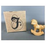 Fenton Chocolate Hobbie Rocking Horse Art Glass
