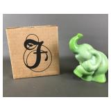 Fenton Chameleon Green Elephant Art Glass Figurine