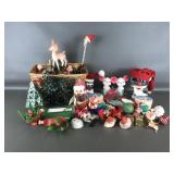 Vtg Christmas Kitsch, Holiday Mouse Candles & More