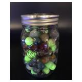 Vtg Glowing Manganese, Cadmium & Luster Marbles
