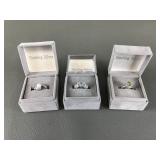 Sterling Silver Topaz, Pearl & Peridot Rings