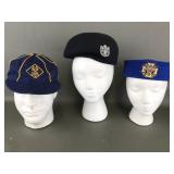 Vtg Women's Fur Felt Beret Military Hat & More