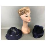 Vtg Mink? Fur Hat & More Vintage Hats