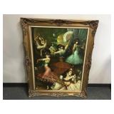 Vintage Framed Spanish Flamenco Scene Painting