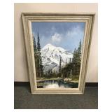 Mountain Wilderness Oil Painting, Signed