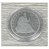 1874 Seated Liberty Half Dollar 90% Silver