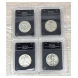 Lot Of (4) Walking Liberty Half Dollar Coins