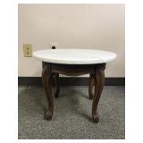 Round Marble Top Accent Table