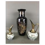 Pair Of Mid-century Ewer Delft Holland Pitchers
