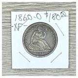 1860-o Seated Liberty Silver Half Dollar