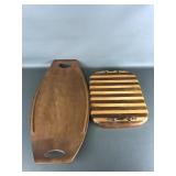 Vtg Handcrafteed Baribocraft Wooden Serving Tray