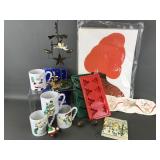 1983 Current Santa & Elf Carboard Cutout Decor &