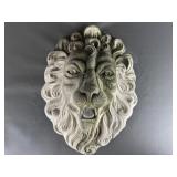 Casted Mythical Lion Concrete Outdoor Wall Plaque