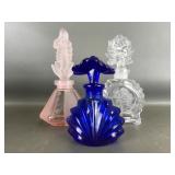 Vintage Pressed Glass Perfume Bottles
