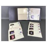 Vintage Historic Stamps Of America & Binder