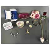 Clear Chevron Three Piece Rhinestone Set &  More