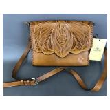 Patricia Nash Floral Tooled Leather Handbag