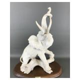 Auro Belcari Vintage Alabaster Bisque Elephant