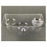 Sterling Silver Ladies Rings