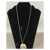Vintage Michigan Petoskey Stone Photo Locket
