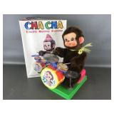 Vtg Cha Cha Drumming Monkey Toy, With Box
