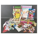Peanuts Colorforms, Tablecover, Paperdolls &