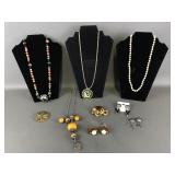 Vintage Cloisonne Beaded Necklace & More Costume