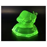 Vtg Vaseline Rosso Uranium Glowing Glass Buffalo