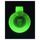 Vtg Glowing Uranium Vaseline Glass Tire Ashtray