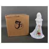 Fenton Signed  Poinsetta Bridesmaid Glass Doll