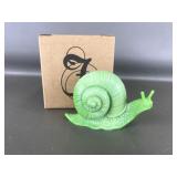 Fenton Chameleon Green Snail Art Glass Figurine