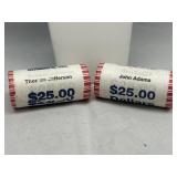 Jefferson & Adams $1 Coin Rolls